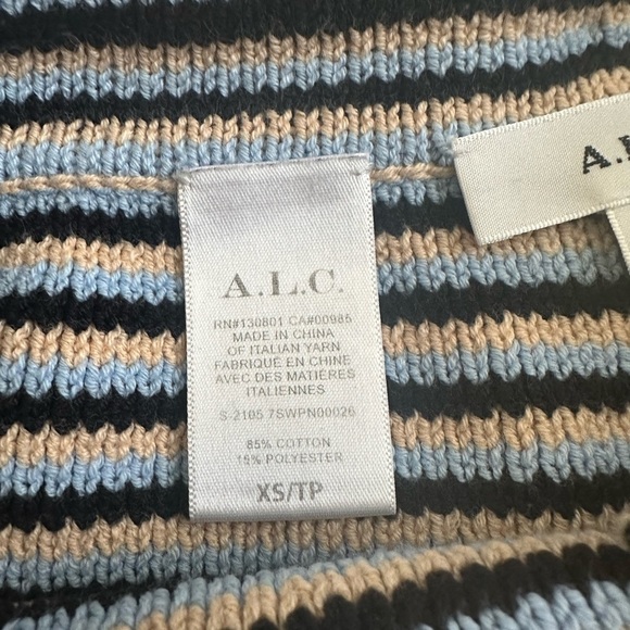 A.L.C. Striped Cotton-blend Short SZ XS - Picture 5 of 5